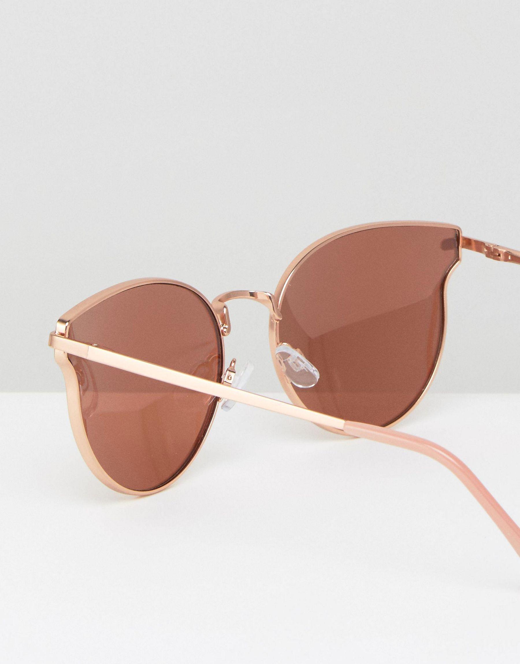 Lyst Aldo Ldo Cat Eye Sunglasses In Rose Gold In Pink 